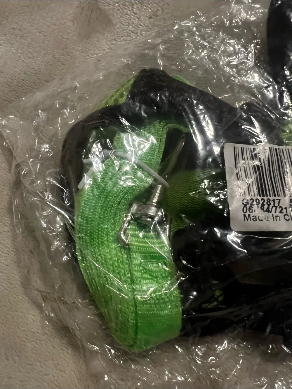 NWT Dog Harness Neon Green Mesh with Paw Patch